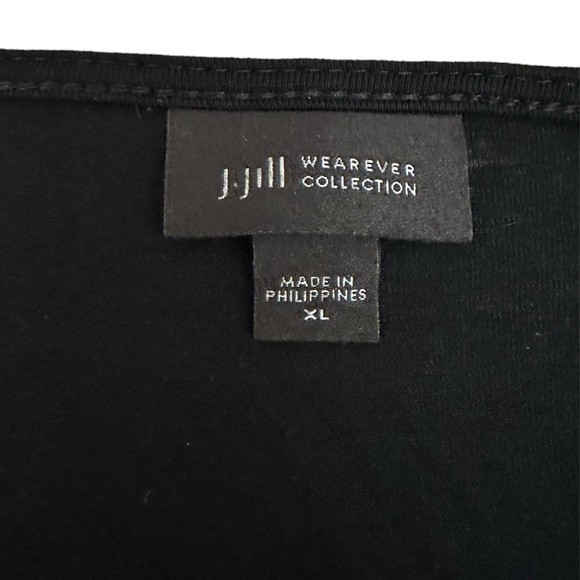 J. Jill Wherever collection black floral swing top with slight bell sleeve - Picture 9 of 9